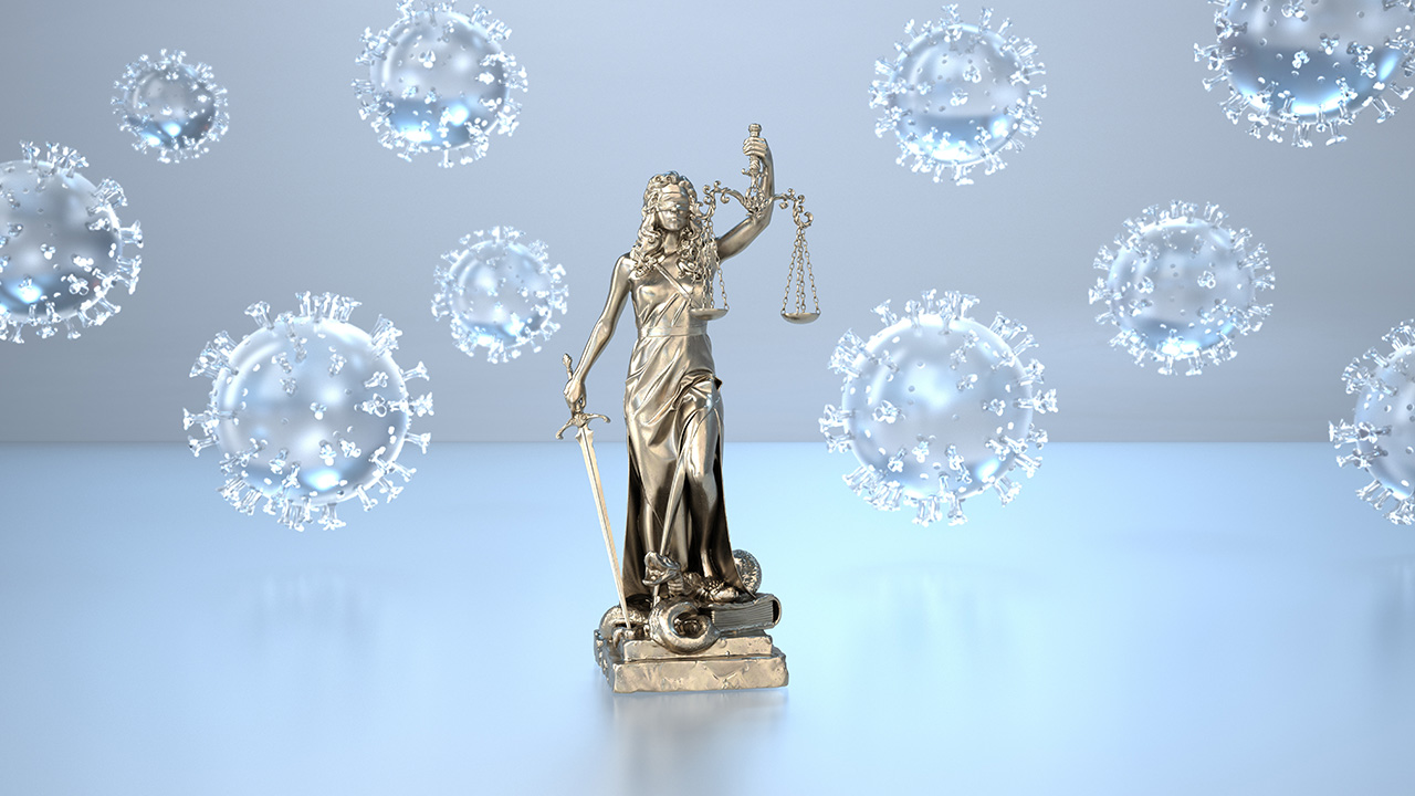 3d Illustration - Bürgerrechte in Zeiten der Pandemie